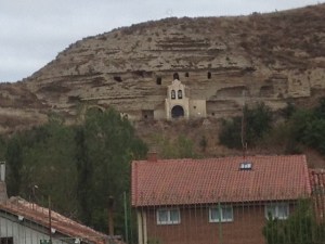 Cave dwellings on cliffs we walked past