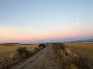 This is the moon setting, the colors were glorious