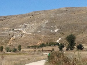 Part of the hill ahead