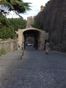 Drawbridge into old Pamplona