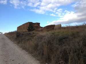 Hay bales stacked up