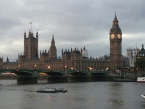 From the boat, Westminster and Big Ben