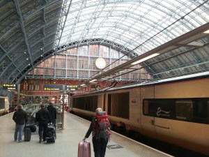 We arrived into London by train