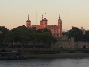 London tower from the river