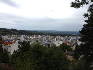 Just about out of Sarria, looking back