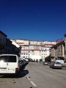 The streets ahead, with the houses piled on top of each other it seems